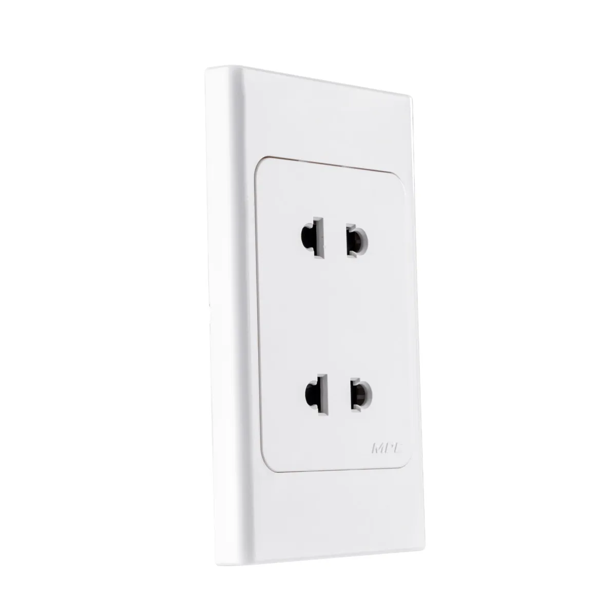 Ổ cắm MPE 2 chấu A20US2N đế liền 16A
