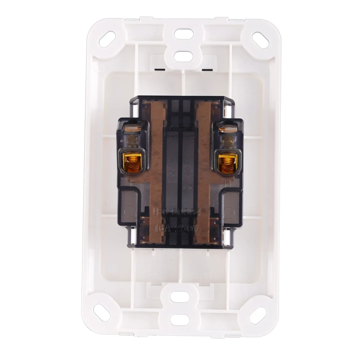 Ổ cắm MPE 2 chấu A20US2N đế liền 16A