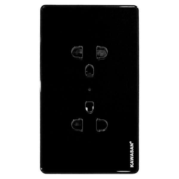 Ổ cắm đôi 3 chấu kính cường lực Kawasan SC2