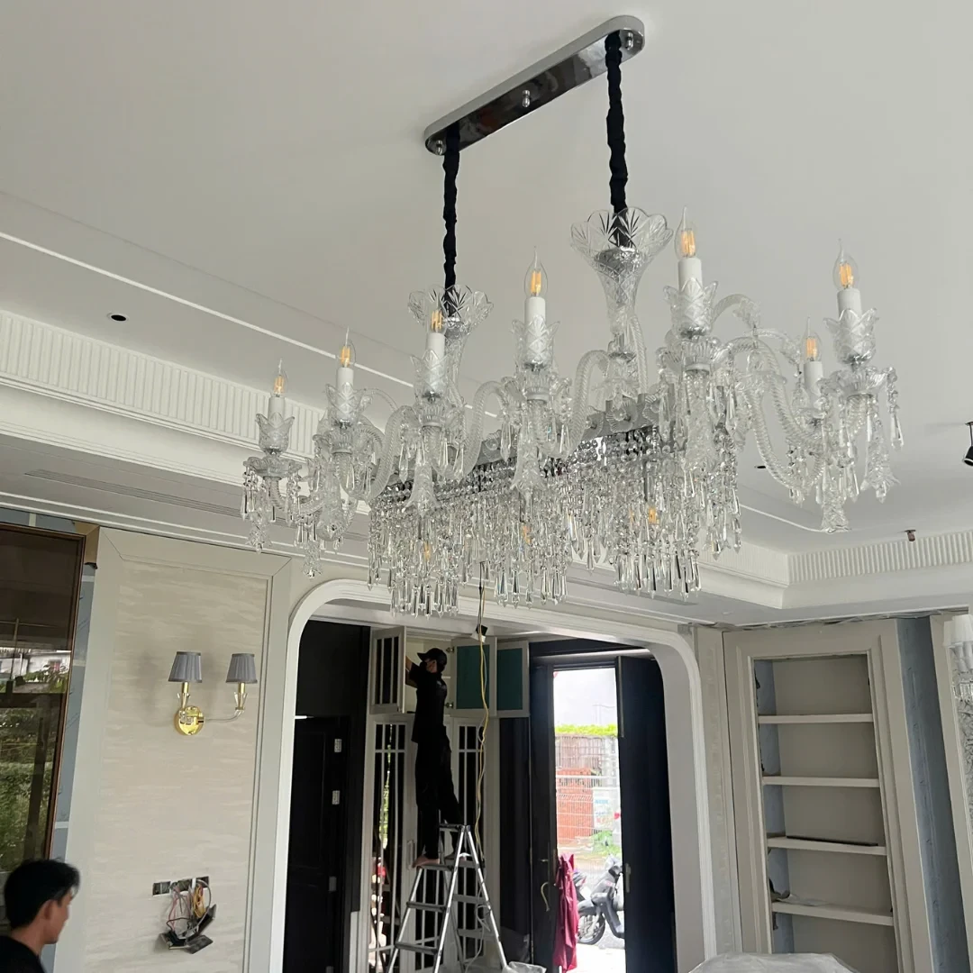 Đèn chùm pha lê nến 355 decor L1200*H530 - E14*15