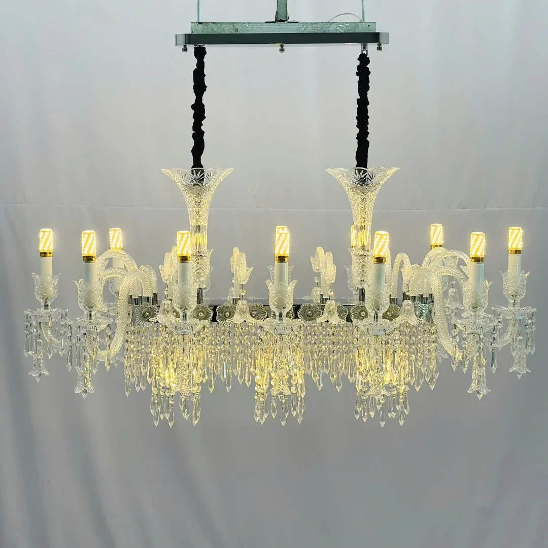 Đèn chùm pha lê nến 355 decor L1200*H530 - E14*15