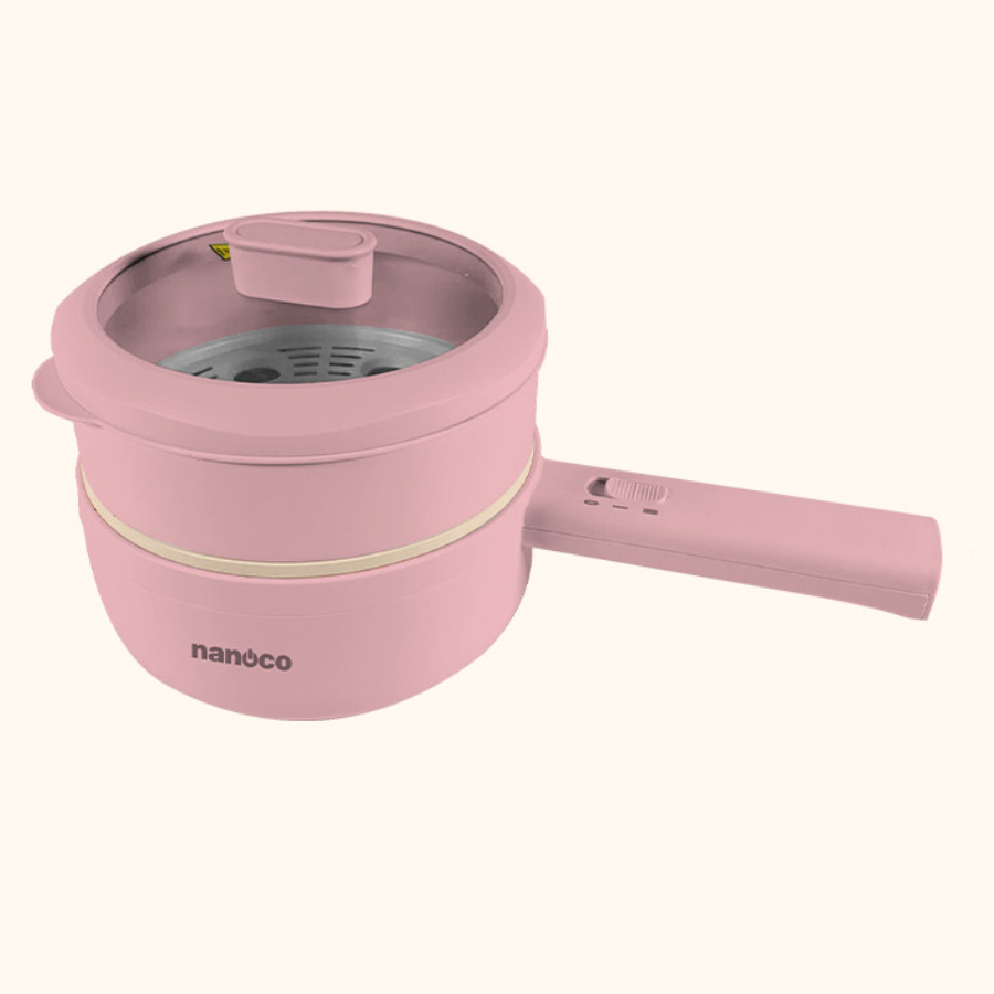 Nồi lẩu có xửng hấp cán dài Nanoco NMP160