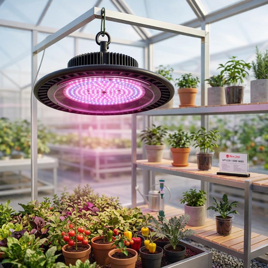 Đèn nhà kính cây xanh trong nhà Rạng Đông UFO330 150W-WBU