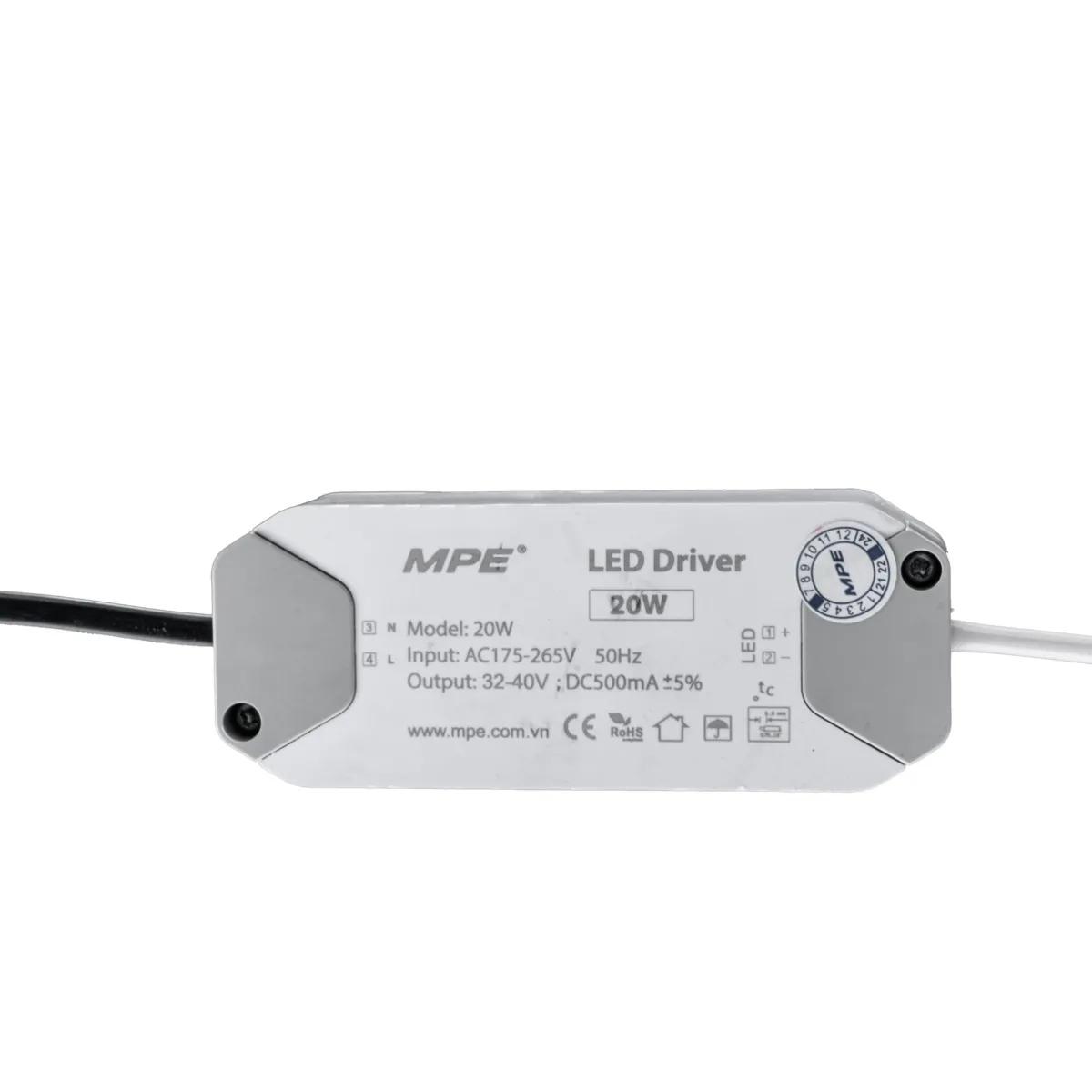 Đèn LED downlight MPE điều chỉnh 20W