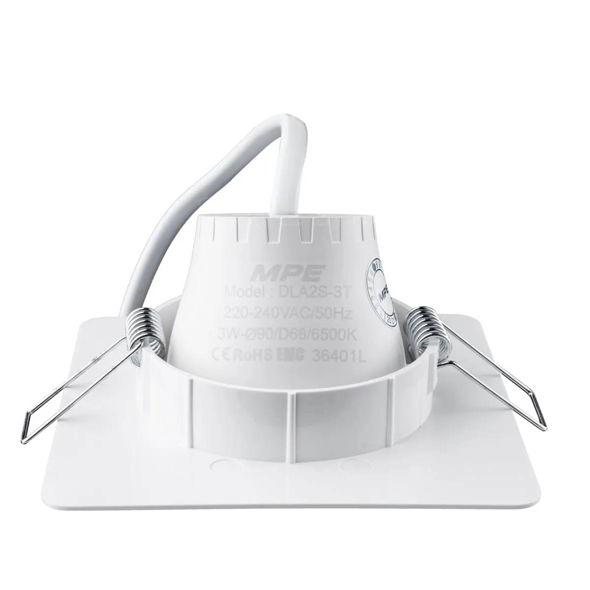 Đèn LED downlight MPE điều chỉnh hướng chiếu sáng mặt vuông