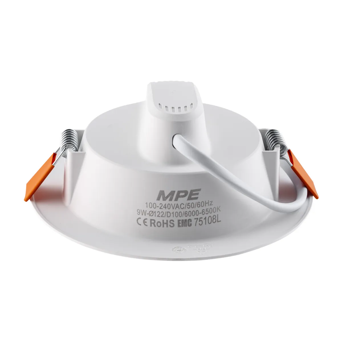 Đèn LED downlight MPE âm trần 9W ánh sáng trắng & vàng series DLEL