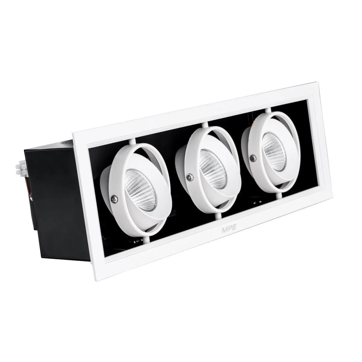 Đèn LED downlight MPE mặt vông 12W (3 bóng)