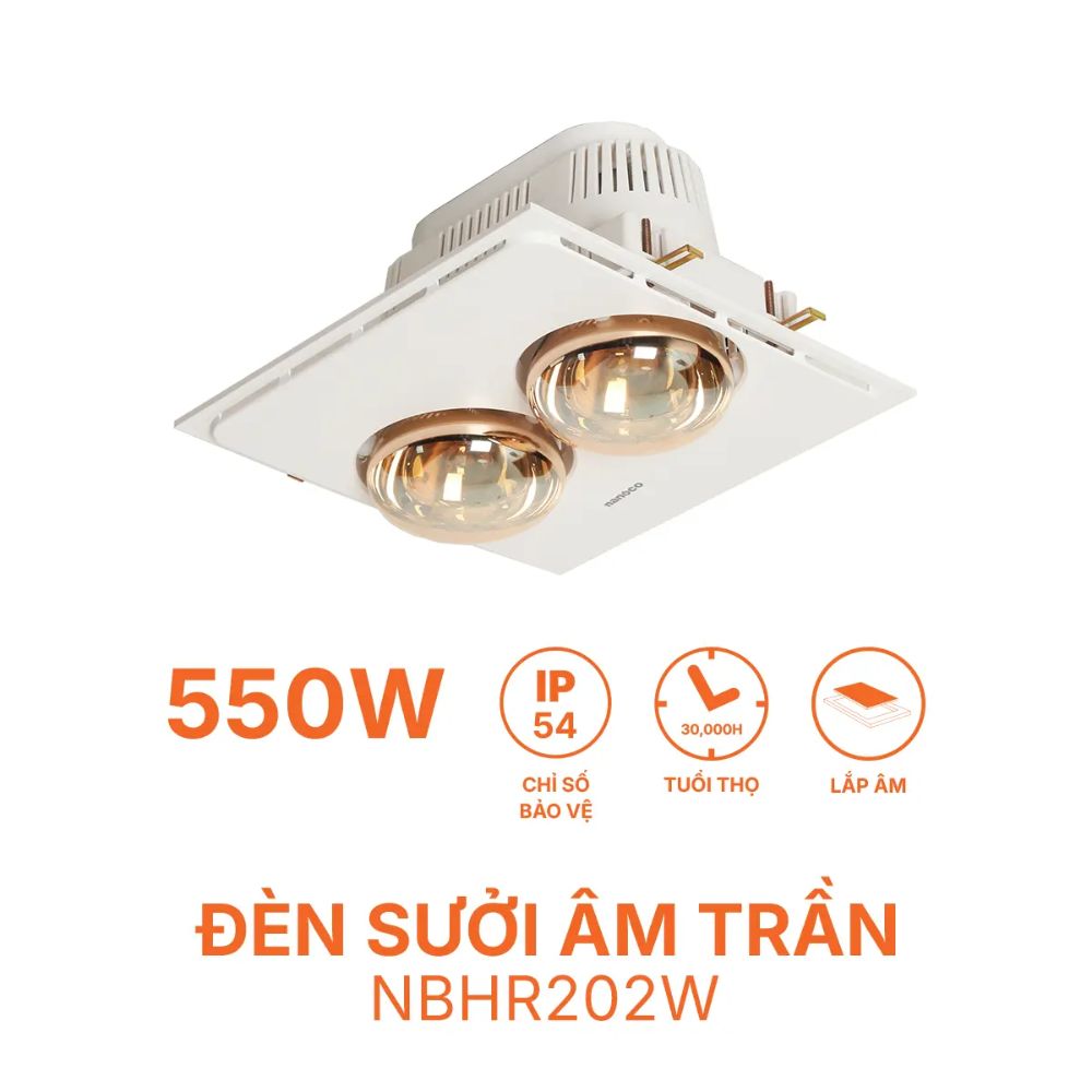 Đèn sưởi âm trần Nanoco NBHR202W 550W