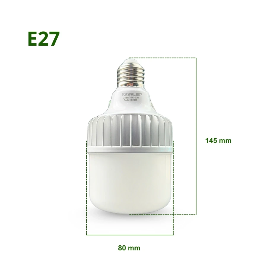 Bóng đèn led bulb trụ thân nhôm Kawaled TN