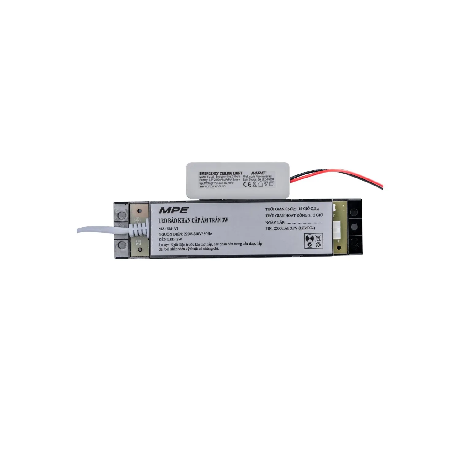 Đèn LED downlight MPE âm trần Emergency EM-AT