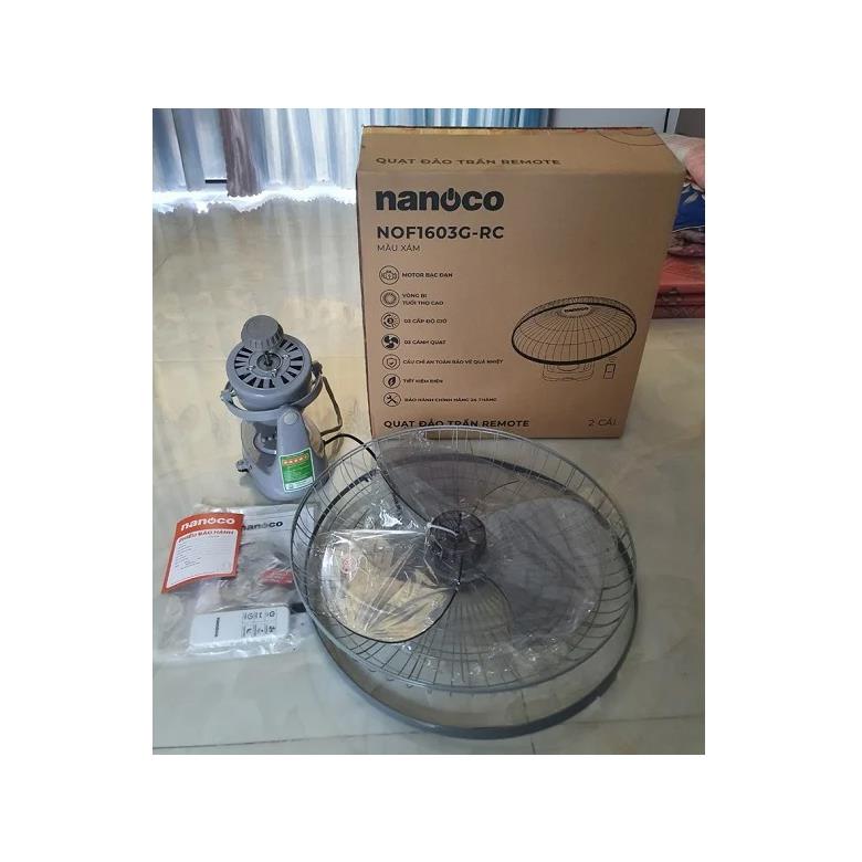 Quạt đảo trần Nanoco NOF1603G-RC 47W màu xám