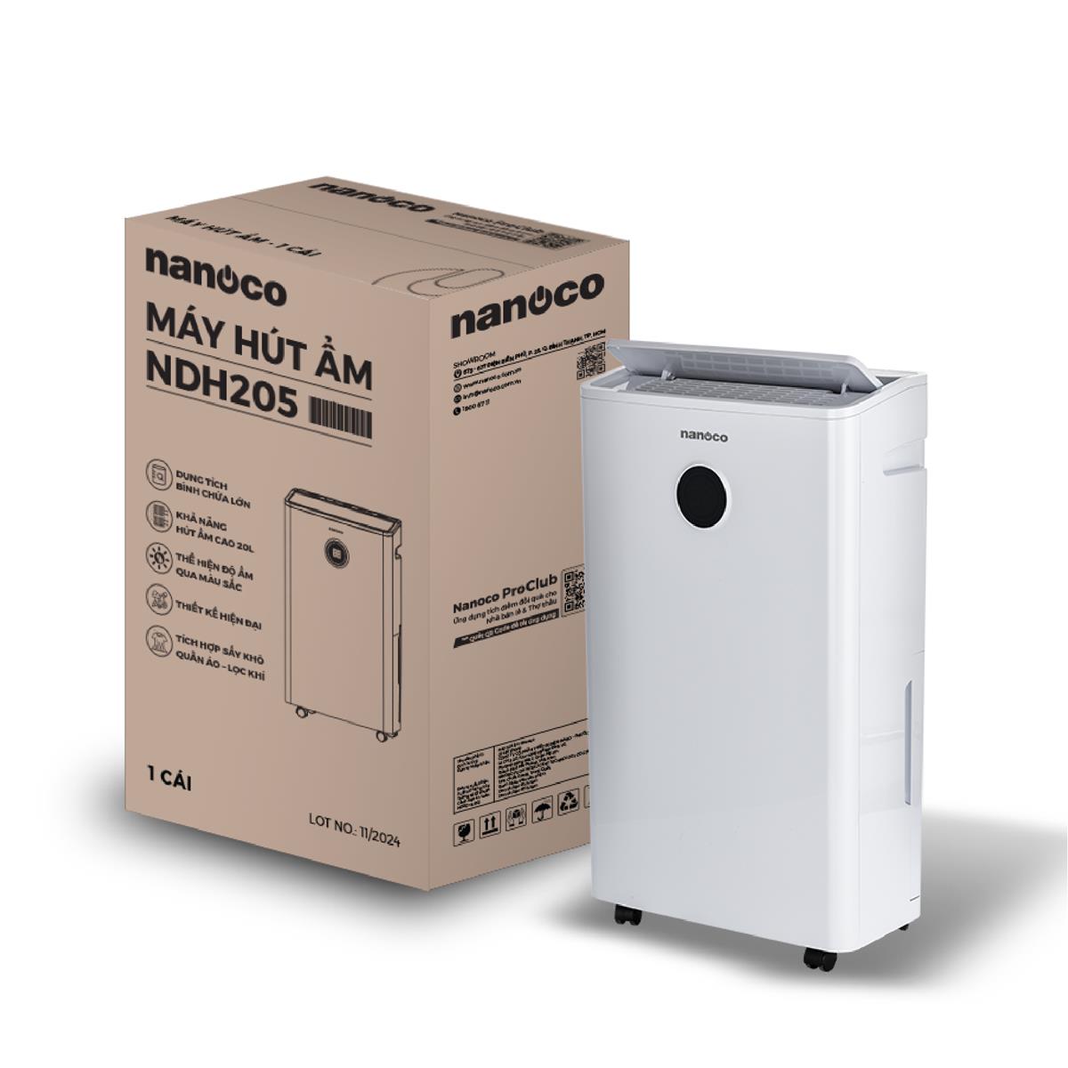 Máy Hút Ẩm Nanoco NDH205