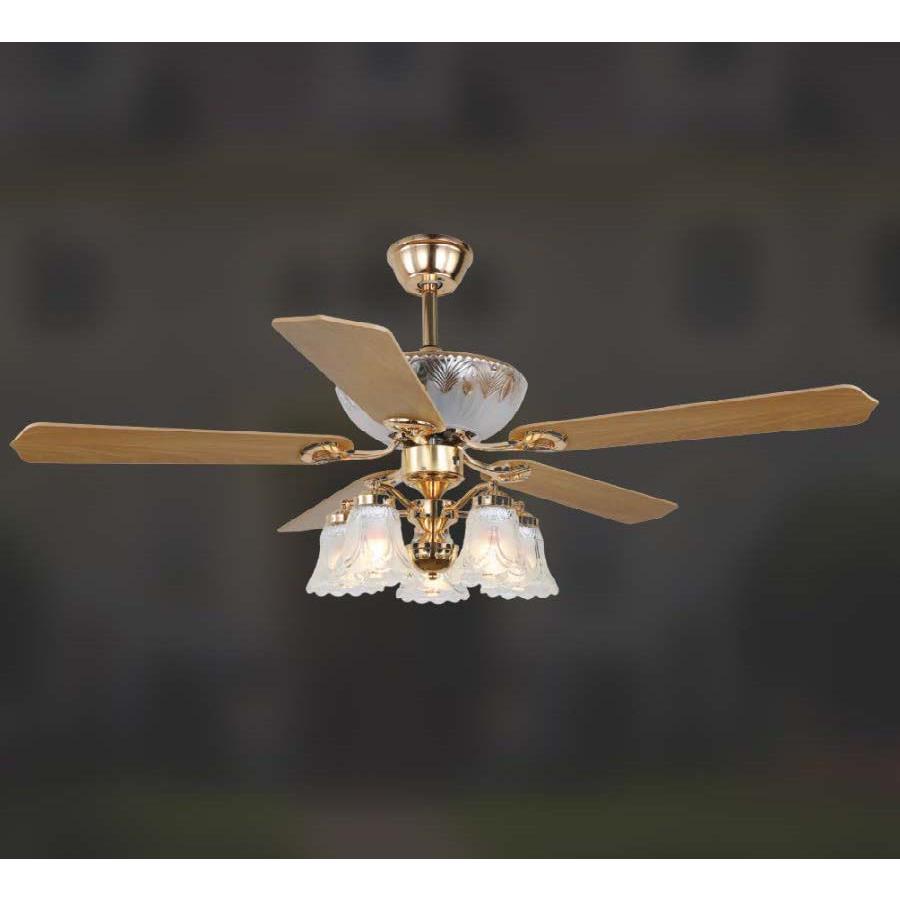 Quạt trần đèn Hufa ĐQ-6120 Ø1300*H450 5 cánh Gỗ