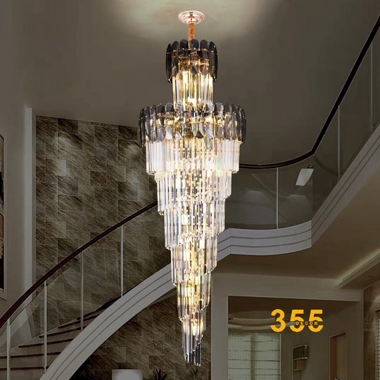 Đèn thả pha lê E14*28 - Ø650*H1800