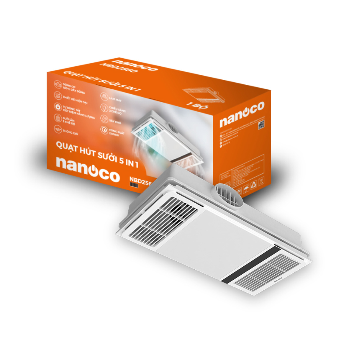 Quạt hút sưởi Nanoco NBD2560