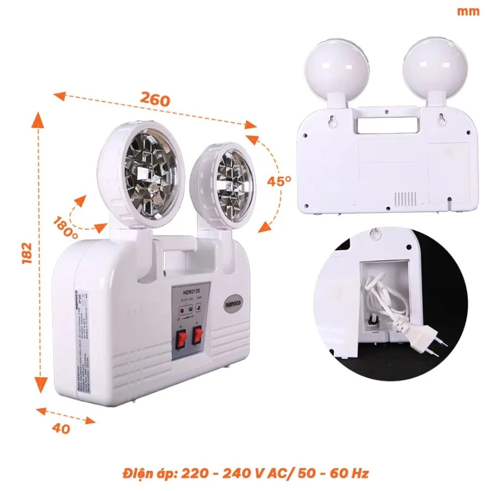 Đèn sự cố chiếu sáng khẩn cấp LED Nanoco