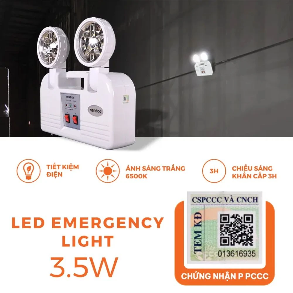 Đèn sự cố chiếu sáng khẩn cấp LED Nanoco