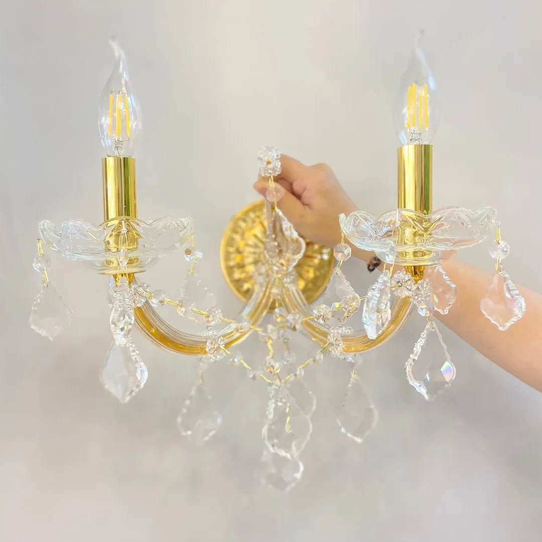 Đèn vách pha lê nến Ø300*H400, E14*2