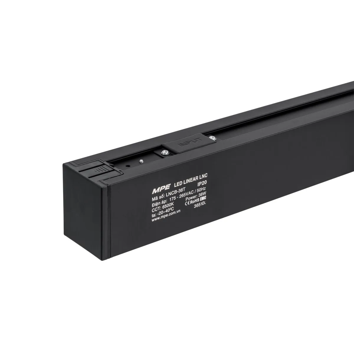 Đèn led linear MPE LNCB 38W màu đen