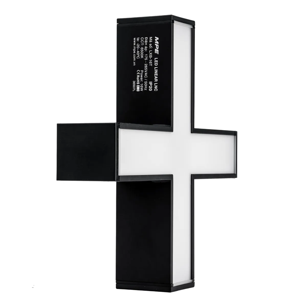 Thanh nối MPE có đèn LXB-16T đen