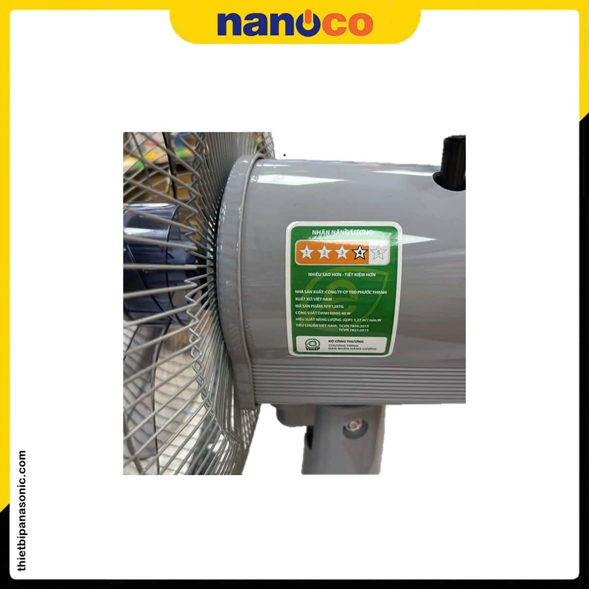Quạt bàn B3 NANOCO NTF1207G 40W màu xám