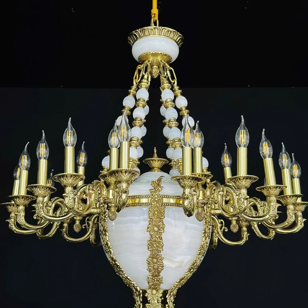 Đèn Chùm Đồng Nến 355 Decor DCD8121