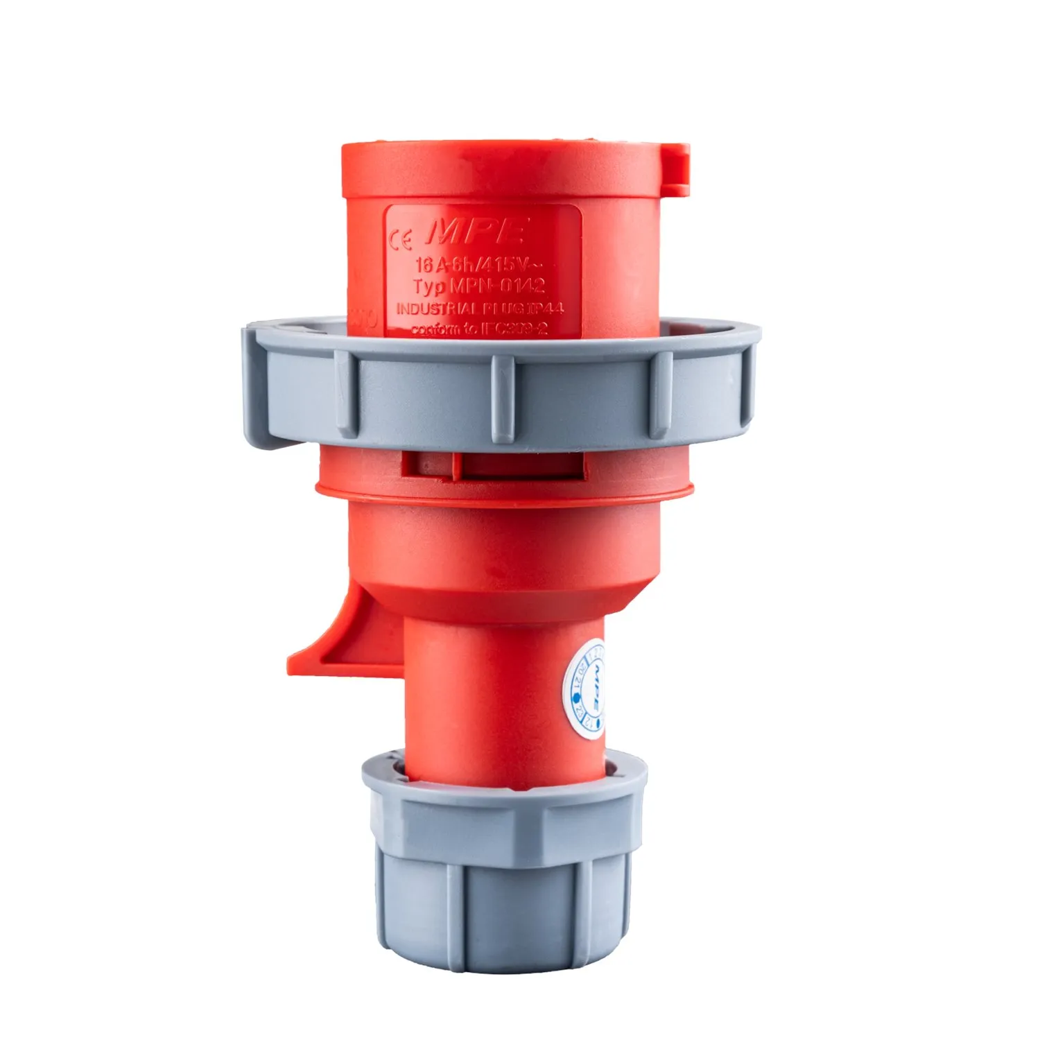 Phích cắm công nghiệp 3 pha MPE loại di động có kẹp giữ dây 3P+E IP67