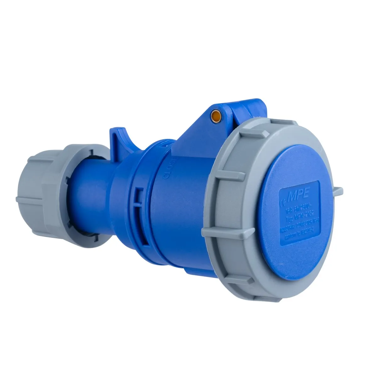 Ổ cắm công nghiệp 1 pha MPE di động có kẹp giữ dây 240V 2P+E IP67