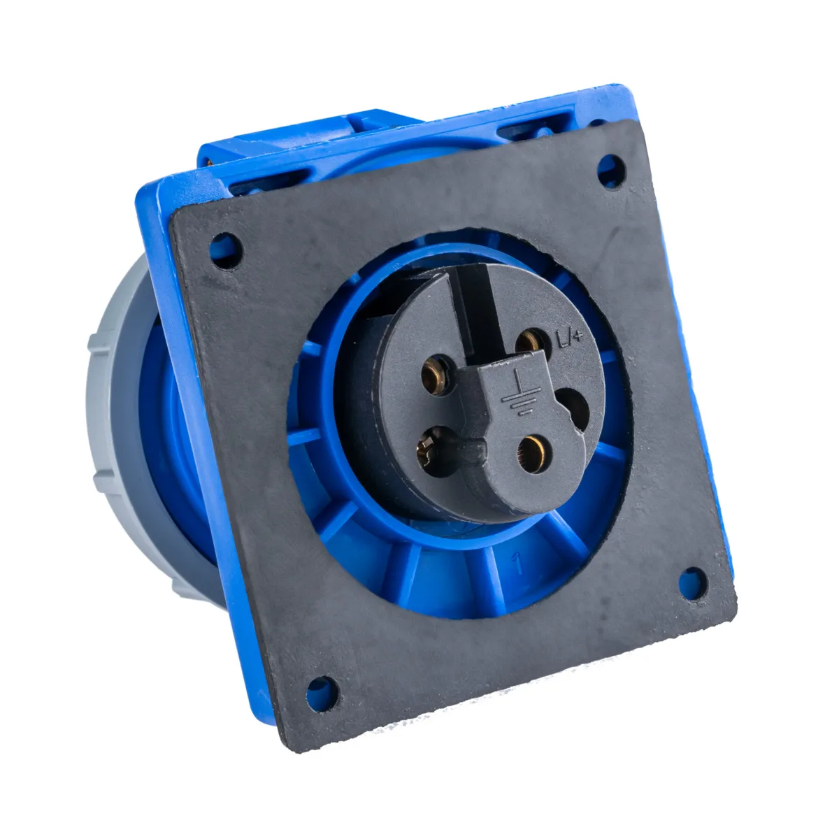 Ổ cắm công nghiệp 1 pha MPE loại cố định bắt trên bảng điện 240V 2P+E IP67