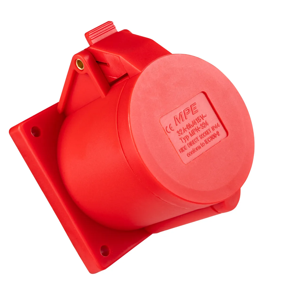 Ổ cắm công nghiệp 3 pha MPE loại cố định bắt trên bảng điện 380V-415V 3P+E IP44
