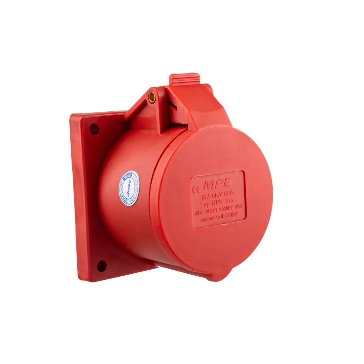 Ổ cắm công nghiệp 3 pha MPE loại cố định bắt trên bảng điện 380/415V 3P+N+E IP44