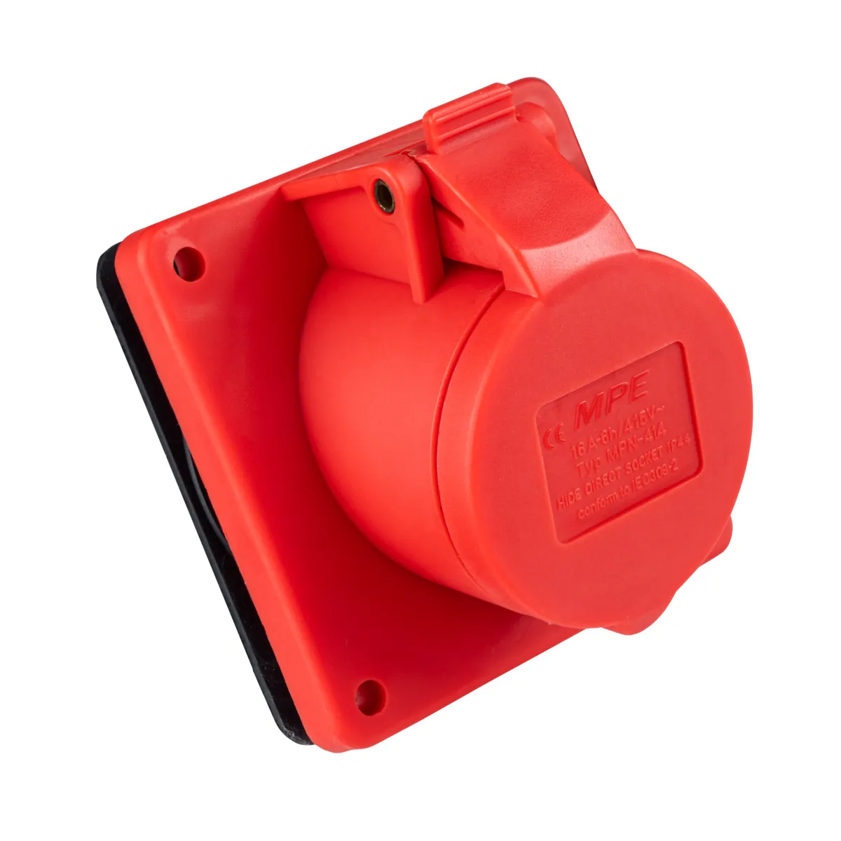 Ổ cắm công nghiệp 3 pha MPE loại cố định bắt trên bảng điện IP44