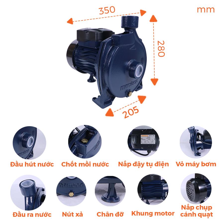 Máy bơm Ly Tâm 750W Nanoco NCP750
