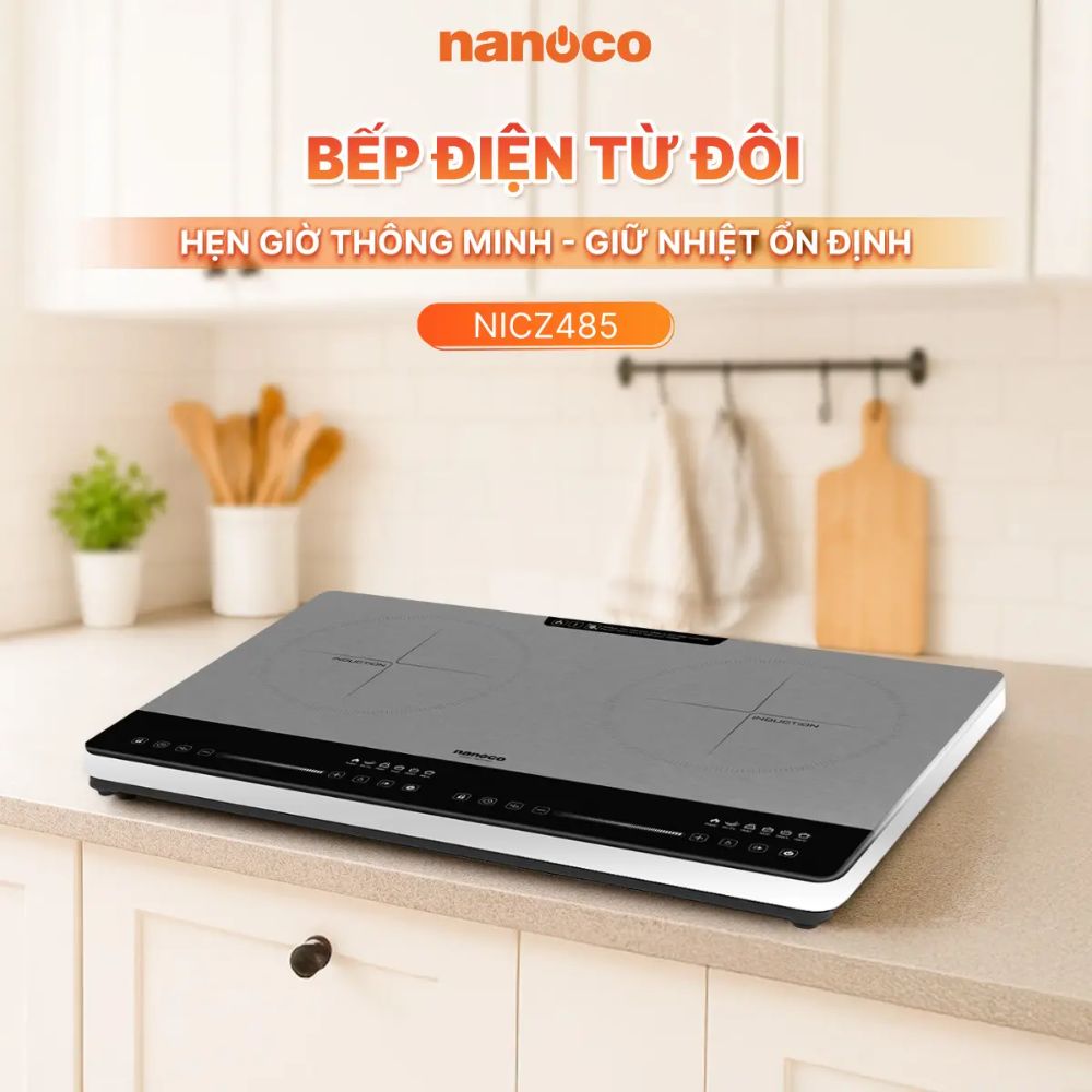 Bếp điện từ đôi Nanoco NICZ485