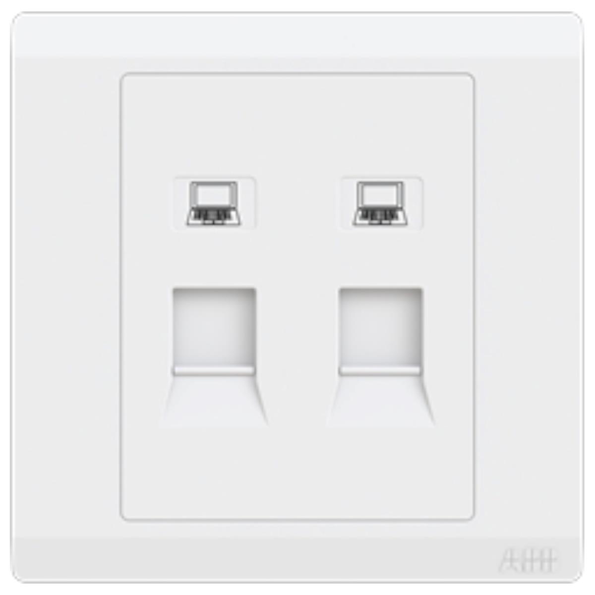 Bộ ổ cắm mạng đôi ABB Inora BL329 RJ45 CAT.6