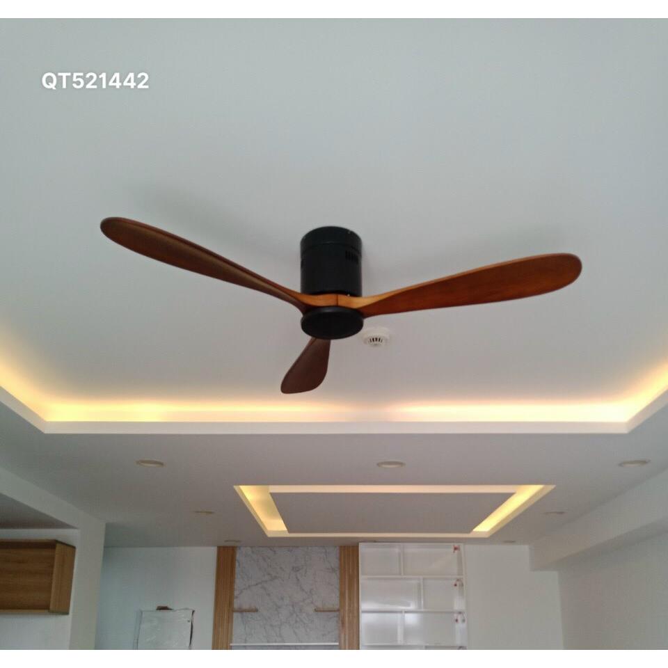 Quạt trần 3 cánh gỗ 355 DECOR QT521442 Ø132cm