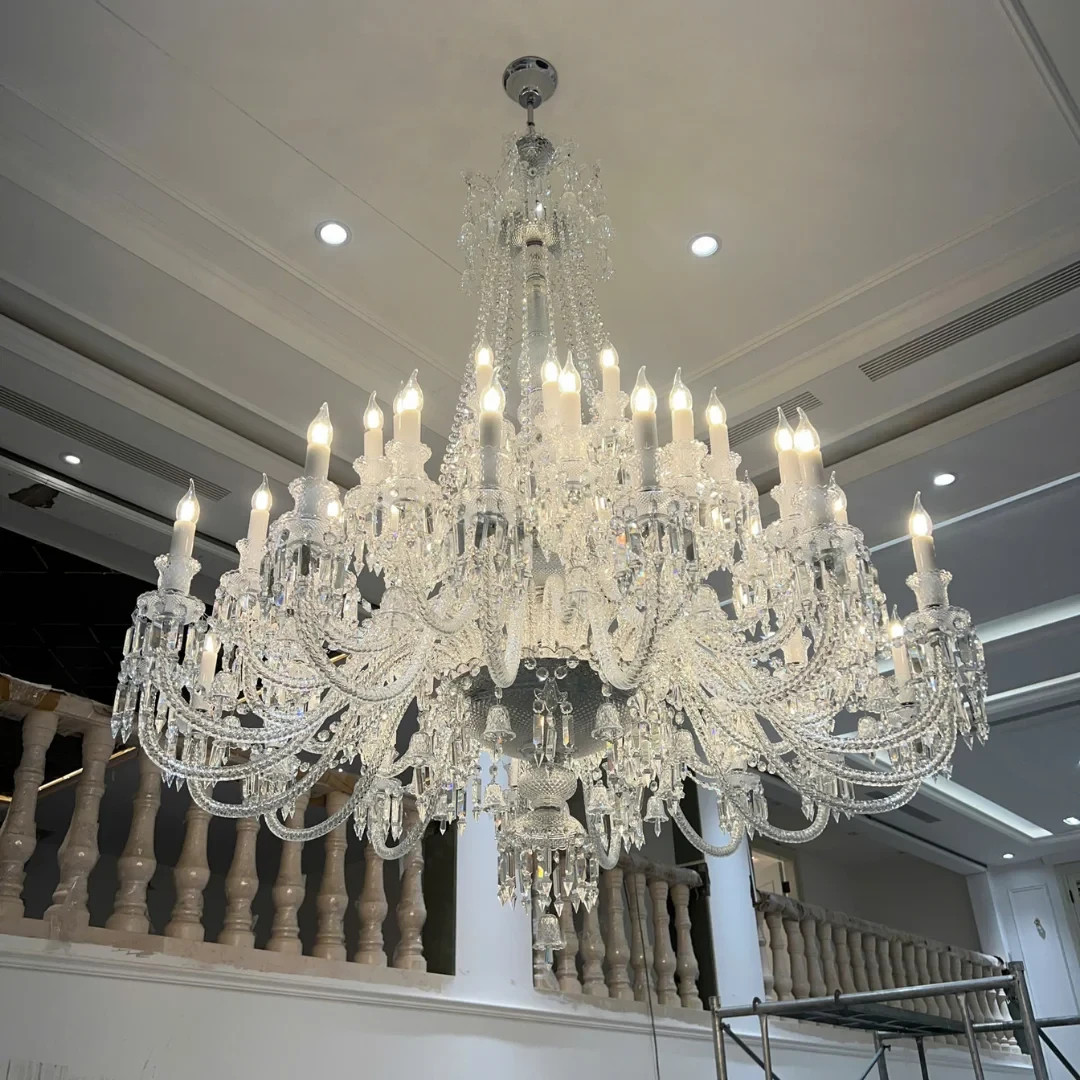 Đèn chùm pha lê nến 355 DECOR D1500*H1800 - E14*48