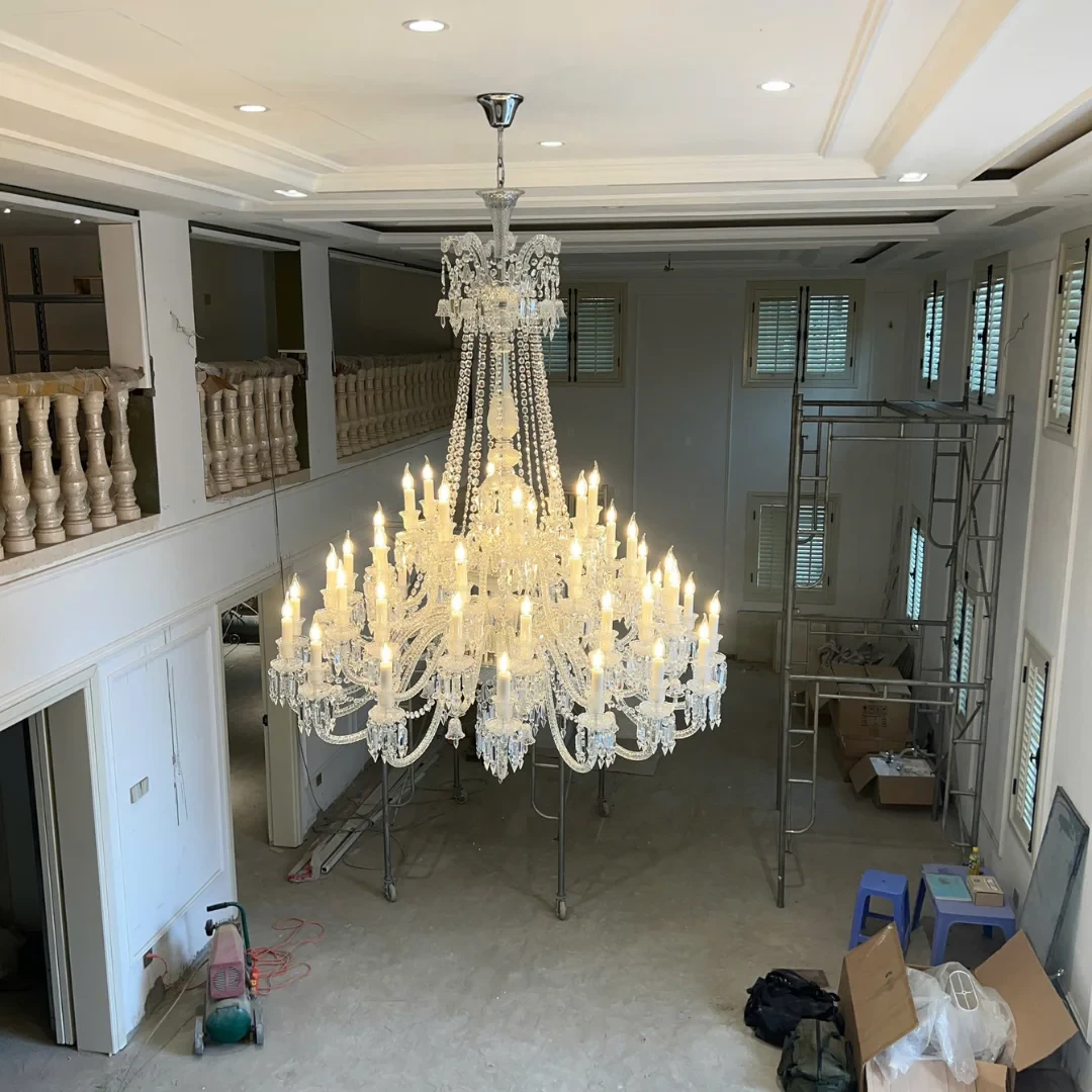 Đèn chùm pha lê nến 355 DECOR D1500*H1800 - E14*48