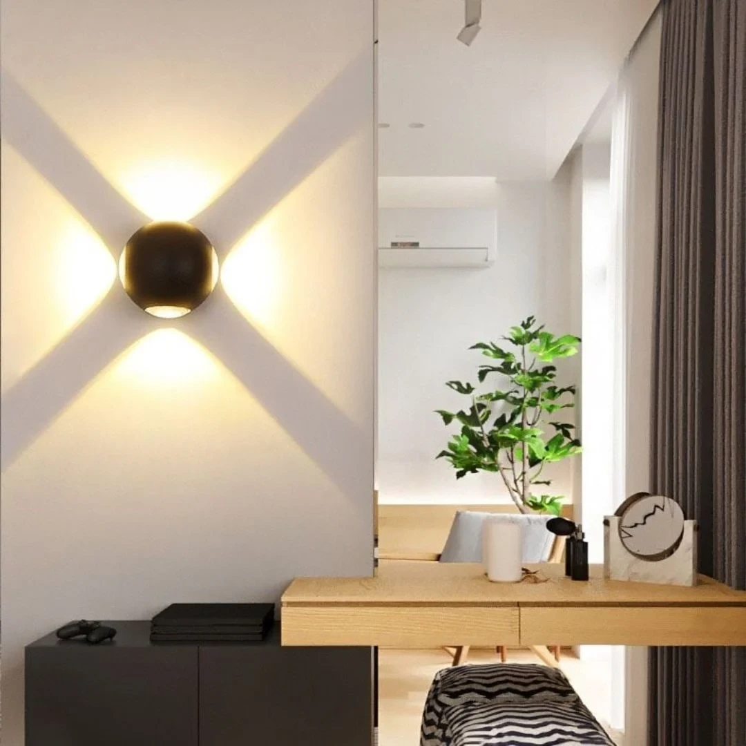 Đèn vách ngoài trời Led 3000K *5 - Ø100*W70