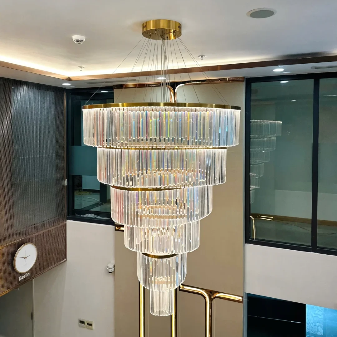 Đèn thả Pha Lê 355 Decor TPL20 Ø200+400+600+800+1000+1200*H2000-LED 3 CĐ
