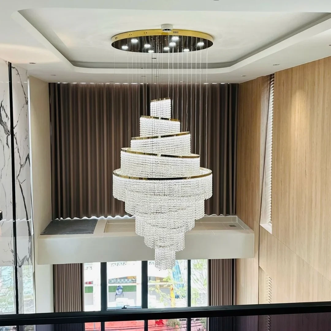 Đèn thả Pha Lê 355 Decor Ø200+400+600+800+1000+800+600+400+200*H3000-LED 3 CĐ-240W