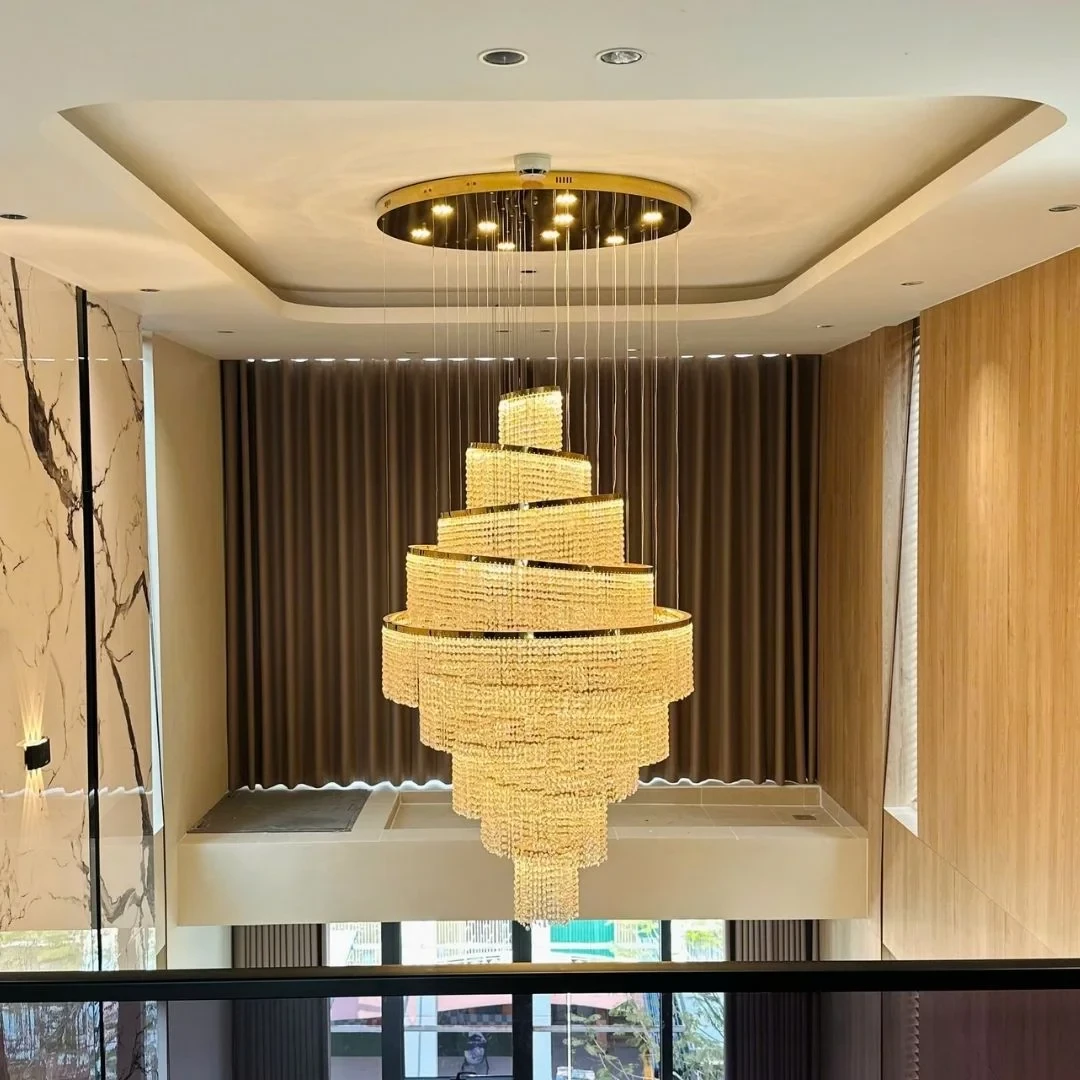 Đèn thả Pha Lê 355 Decor Ø200+400+600+800+1000+800+600+400+200*H3000-LED 3 CĐ-240W