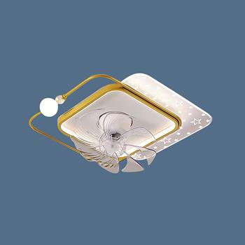 Đèn quạt ốp trần Klasse 50x50x18cm LED 3 màu
