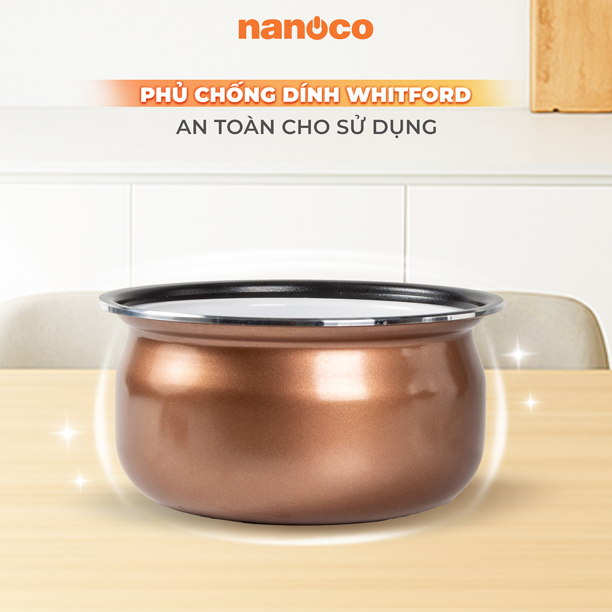 Nồi cơm điện Nanoco NRC1206W 1.2L