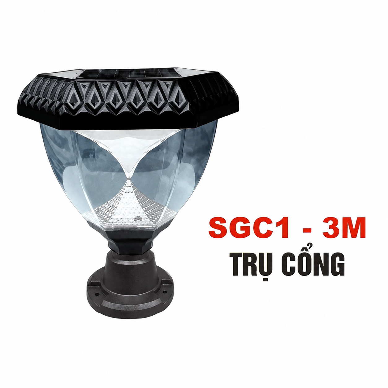 Đèn trụ cổng năng lượng mặt trời Kawaled SGC1-3M 2W