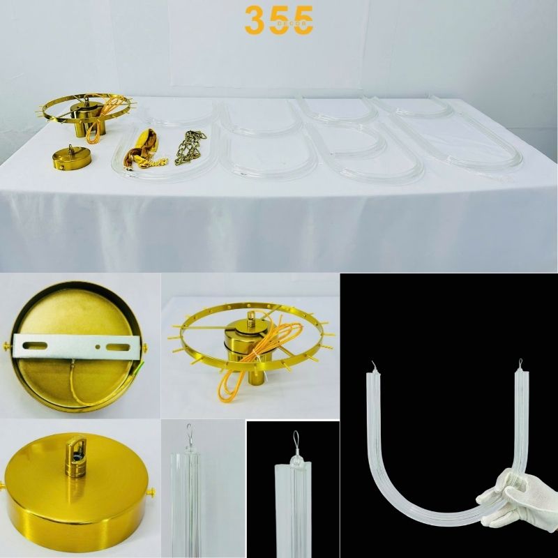 Đèn ốp trần pha lê 355 Decor TPL15