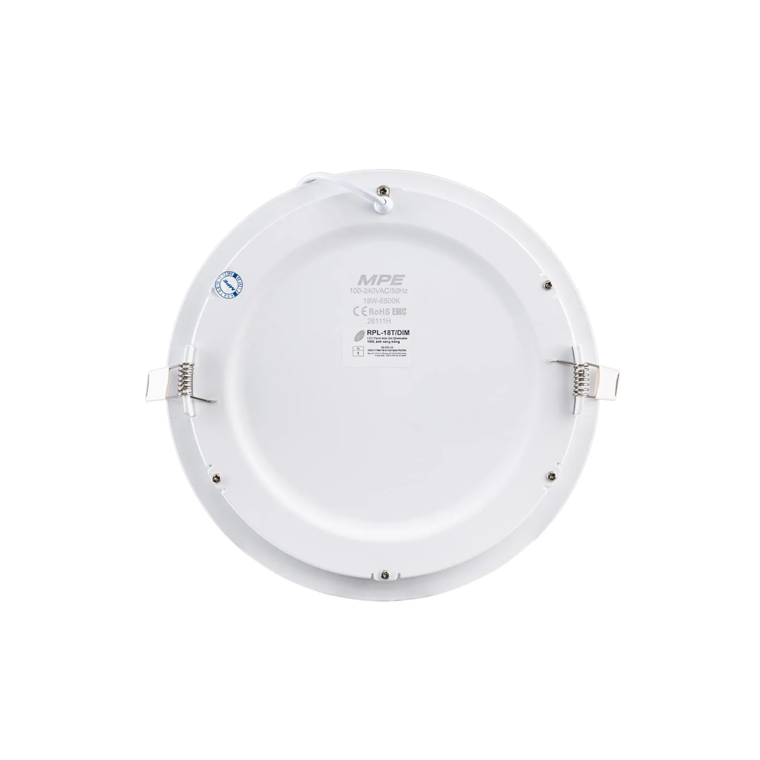 Đèn LED Panel MPE panel âm trần tròn điều chỉnh RPL/DIM 18W