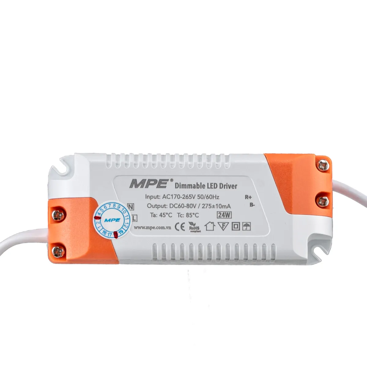 Đèn LED Panel MPE panel âm trần tròn điều chỉnh RPL/DIM 24W