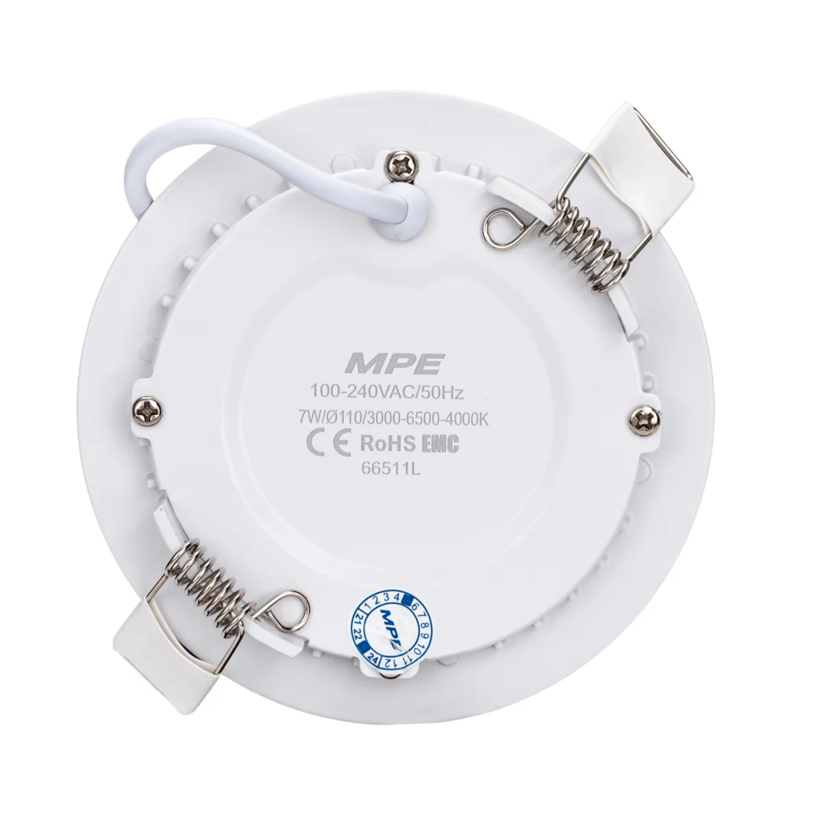 Đèn LED Panel MPE âm trần seri RPL 3 Màu viền màu vàng