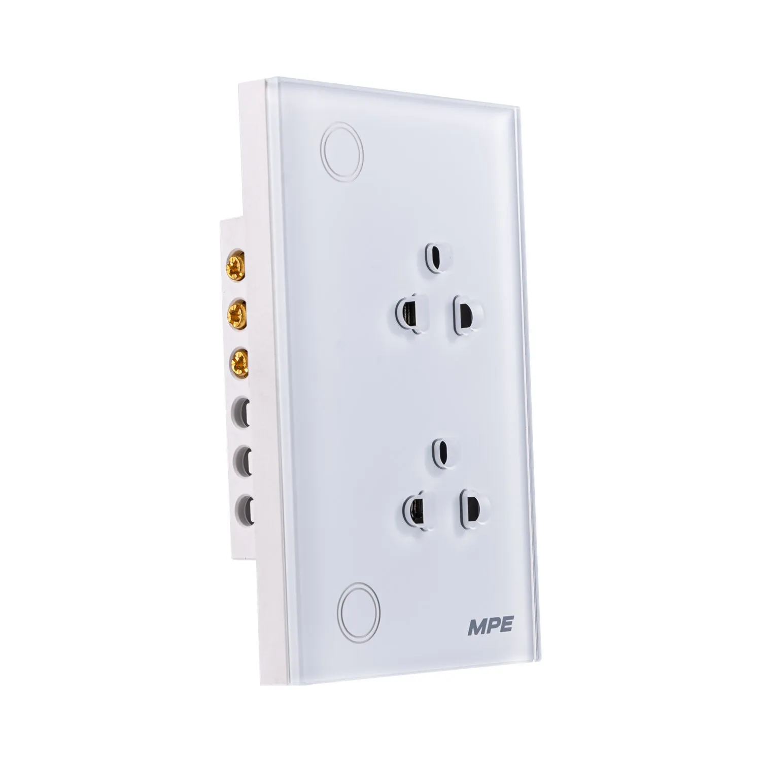 Ổ cắm đôi 3 chấu thông minh chữ nhật MPE